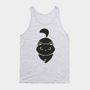 fuzzy monochrome kitty Tank Top